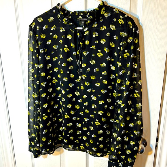 Size XXL, banana republic, yellow floral blouse - Picture 1 of 6